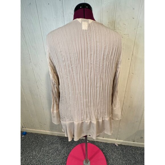 Allison Taylor Eyelet Champaign beige Blouse, with crochet Size 2X - Picture 7 of 14